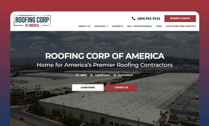 Roofing Corp Of America Website